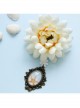 Fashion Casual Retro White Chrysanthemum Starfish Travel Holiday Female Sweater Cardigan Brooch