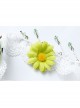 Fashion Green Small Daisies White Tassels Lace Creativity Retro Bride Married Flowers Hairband