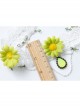 Fashion Green Small Daisies White Tassels Lace Creativity Retro Bride Married Flowers Hairband