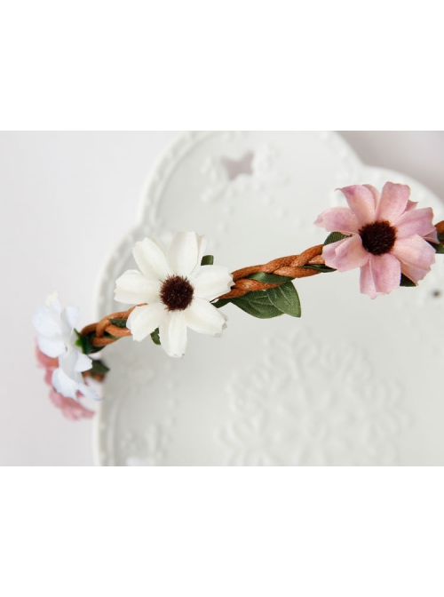 Leisure Color Small Chrysanthemum Rattan Seaside Beach Travel Vacation Fashion Handmade Headband
