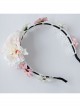 Retro Fashion Lolita Princess Sweet Girl Color Flower Cute White Lace Handmade Hair Band