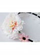 Retro Fashion Lolita Princess Sweet Girl Color Flower Cute White Lace Handmade Hair Band