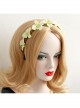 Fashion Leisure White Flowers Rattan Stage Show Beach Holiday Headband