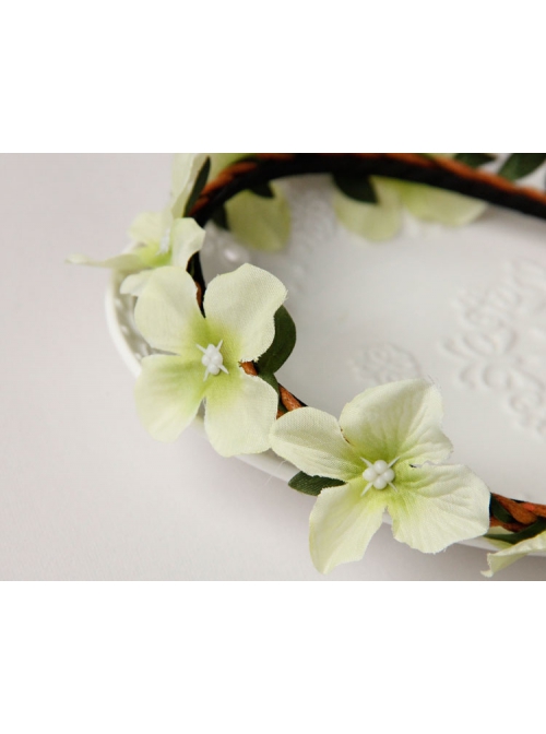 Fashion Leisure White Flowers Rattan Stage Show Beach Holiday Headband