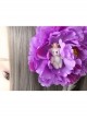 Fashion Leisure Purple Flowers Bear White Lace Bride Seaside Tourism Wide Hair Band