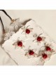 Fashion Retro Halloween Christmas Red Rose White Lace Bride Stretch Hairband