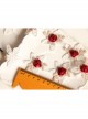 Fashion Retro Halloween Christmas Red Rose White Lace Bride Stretch Hairband