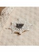 Fashion Retro Christmas Personality White Snowflake Lace Pearl Rhinestone Brooch