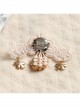 Palace Fashion Retro Light Pink Lace White Pearl Cherry Blossom Handmade Brooch