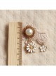 Palace Fashion Retro Light Pink Lace White Pearl Cherry Blossom Handmade Brooch