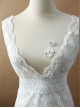 Fashion Elegant Mini Simple Golden Leaves White Flowers Lace Small Brooch