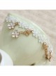 Cute Fashion Elegant Simple Lolita White Flower Lace Elastic Headband