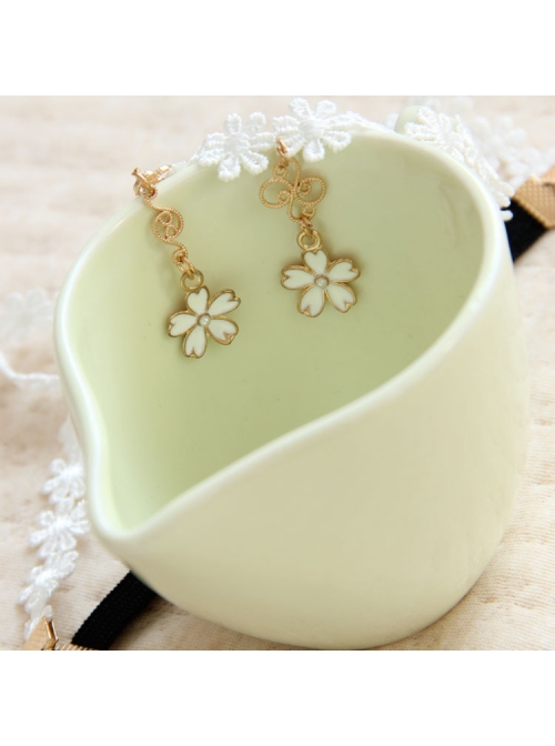Cute Fashion Elegant Simple Lolita White Flower Lace Elastic Headband