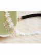 Cute Fashion Elegant Simple Lolita White Flower Lace Elastic Headband