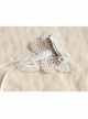 Fashion Retro Personality Bride White Lace Butterfly Long Streamer Hairpin