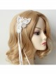 Fashion Retro Personality Bride White Lace Butterfly Long Streamer Hairpin