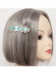 Fashion Baroque Retro Beauty Golden Lace Blue Gem Spring Handmade Hairpin