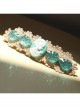 Fashion Baroque Retro Beauty Golden Lace Blue Gem Spring Handmade Hairpin
