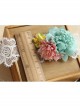 Fashion Leisure Seaside Holiday White Lace Colored Flowers Retro Hairband