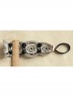 Fashion Casual Black Rose Flower Golden Lace Stretch Elastic Wide Retro Hair Band