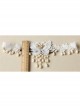 Fashion Elegant Bride Bridesmaid White Lace Butterfly Pearl Flower Female Hairband