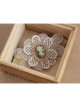 Classical Fashion Beauty Portrait Golden Lace Flower Boutique Female Handmade Hairpin