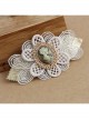 Classical Fashion Beauty Portrait Golden Lace Flower Boutique Female Handmade Hairpin