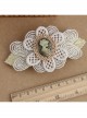 Classical Fashion Beauty Portrait Golden Lace Flower Boutique Female Handmade Hairpin