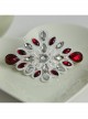 Palace Fashion Retro Baroque White Lace Ruby Handmade Female Spring Hairpin