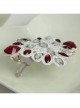 Palace Fashion Retro Baroque White Lace Ruby Handmade Female Spring Hairpin