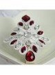 Palace Fashion Retro Baroque White Lace Ruby Handmade Female Spring Hairpin