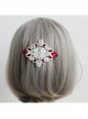 Palace Fashion Retro Baroque White Lace Ruby Handmade Female Spring Hairpin