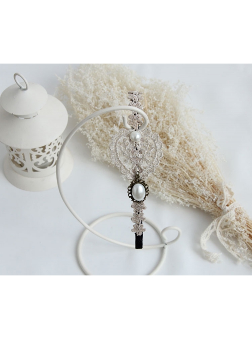Handmade Elegant Boutique Fashion Retro Golden Lace Pearl Flower Female Hair Band