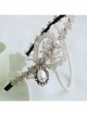 Handmade Elegant Boutique Fashion Retro Golden Lace Pearl Flower Female Hair Band