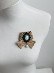 Fashion Personality Rabbit White Pearl Retro Hemp Rope Female Brooch