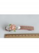 Handmade Fashion Elegant Cute Lady White Pearl Pink Flower Spring Hairpin