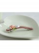 Handmade Fashion Elegant Cute Lady White Pearl Pink Flower Spring Hairpin