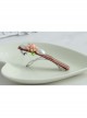 Handmade Fashion Elegant Cute Lady White Pearl Pink Flower Spring Hairpin