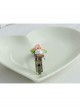 Handmade Fashion Elegant Cute Lady White Pearl Pink Flower Spring Hairpin