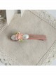 Handmade Fashion Elegant Cute Lady White Pearl Pink Flower Spring Hairpin