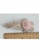 Fashion Retro Cute Elegant Handmade Golden Lace Pink Flowers Female Hairpin