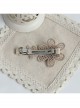 Fashion Retro Cute Elegant Handmade Golden Lace Pink Flowers Female Hairpin