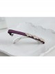 Fashion Casual Elegant Female Handmade Golden Lace Flower Purple Hairpin