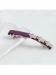 Fashion Casual Elegant Female Handmade Golden Lace Flower Purple Hairpin