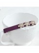 Fashion Casual Elegant Female Handmade Golden Lace Flower Purple Hairpin