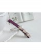 Fashion Casual Elegant Female Handmade Golden Lace Flower Purple Hairpin
