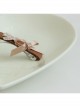 Handmade Fashion Elegant Boutique Lady Golden Lace Bow Brown Spring Hairpin