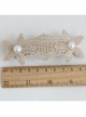Fashion Elegant Personality White Pearl Golden Leaves Flower Lace Female Hairpin