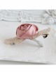 Fashion Elegant Personality Retro Golden Lace Leaves Pink Roses Female Hairpin