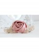 Fashion Elegant Personality Retro Golden Lace Leaves Pink Roses Female Hairpin